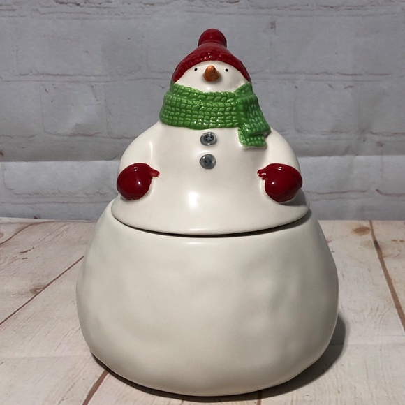 Hallmark Vintage Snowman Hand Painted Ceramic Holiday Christmas Treat Co… - Picture 2 of 16